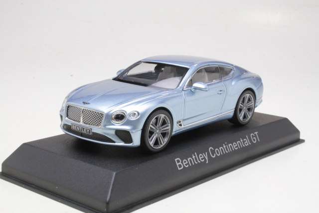 Bentley Continental GT 2018, vaaleansininen - Sulje napsauttamalla kuva