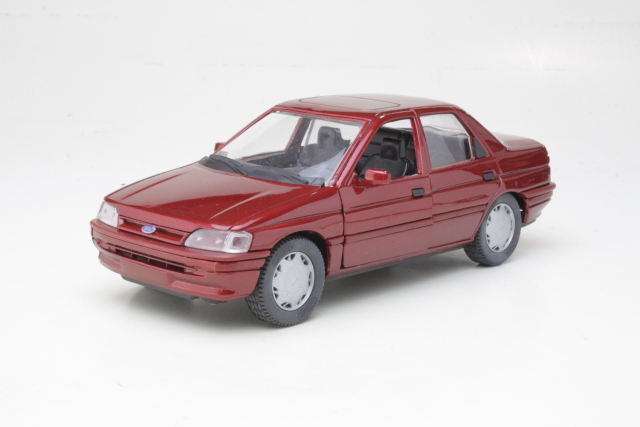 Ford Orion Mk3 1990, tummanpunainen - Sulje napsauttamalla kuva