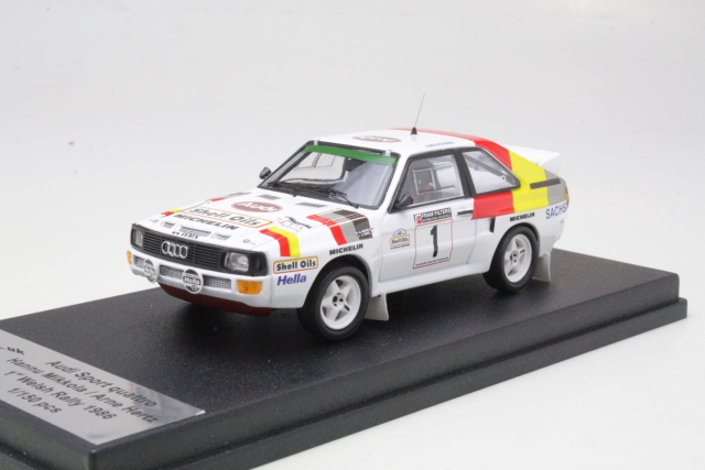 Audi Sport Quattro, Welsh 1986, H.Mikkola, no.1 - Sulje napsauttamalla kuva