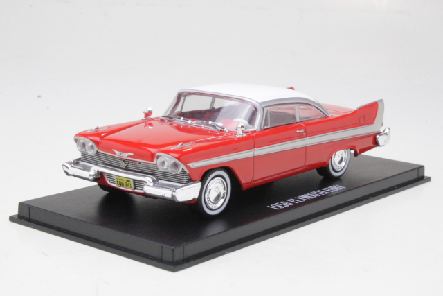 Plymouth Fury 1958, punainen/valkoinen "Christine" - Sulje napsauttamalla kuva