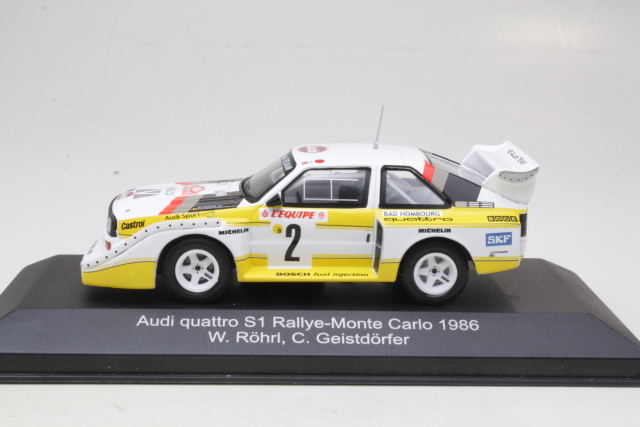 Audi Sport Quattro S1, 4th. Monte Carlo 1986, W.Rohrl, no.2 - Sulje napsauttamalla kuva