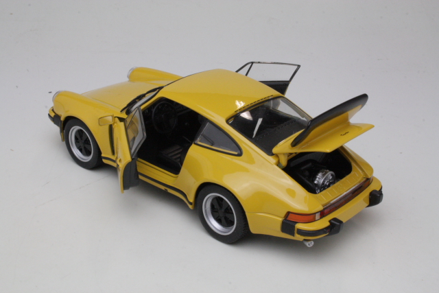 Porsche 911 Turbo 1974, keltainen - Sulje napsauttamalla kuva