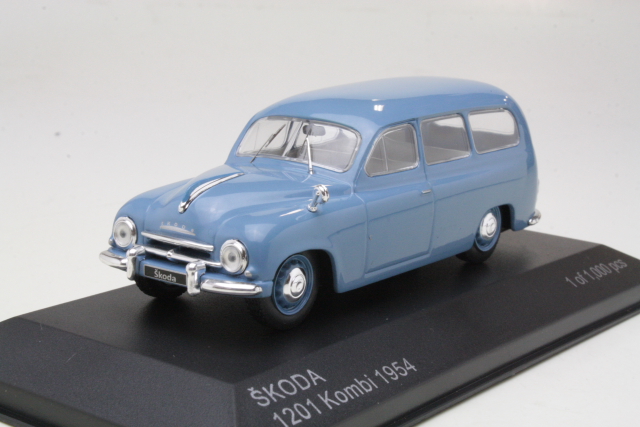 Skoda 1201 Kombi 1954, sininen - Sulje napsauttamalla kuva