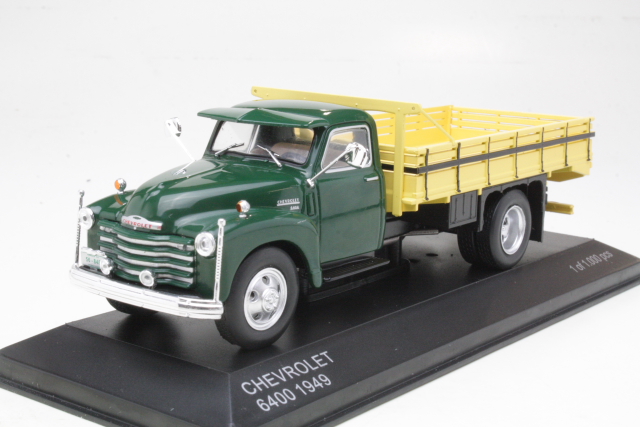 Chevrolet 6400 1949, tummanvihreä/keltainen - Sulje napsauttamalla kuva