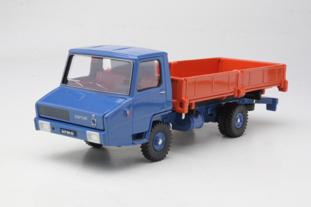 Berliet Stradair Benne basculante latérale, orange/blue