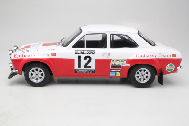 Ford Escort Mk1 RS1600, RAC 1971, H.Mikkola, no.12