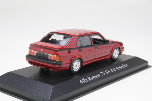 Alfa Romeo 75 V6 America 1987, punainen - Sulje napsauttamalla kuva