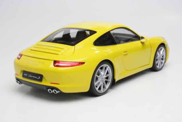 Porsche 911 (991) Carrera S 2011, keltainen - Sulje napsauttamalla kuva