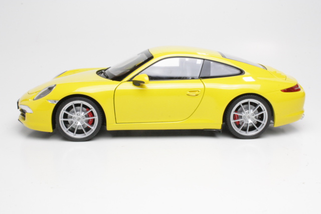 Porsche 911 (991) Carrera S 2011, keltainen - Sulje napsauttamalla kuva