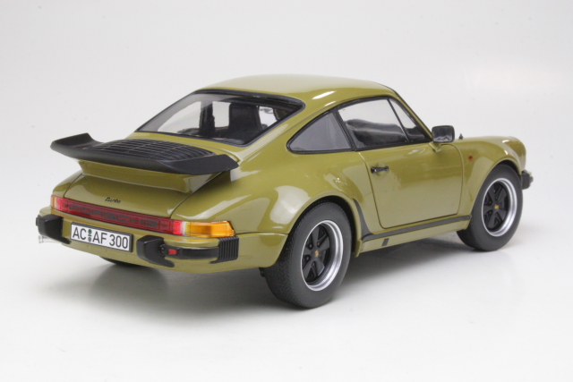 Porsche 911 (930) Turbo 3.3L 1977, tummanvihreä - Sulje napsauttamalla kuva