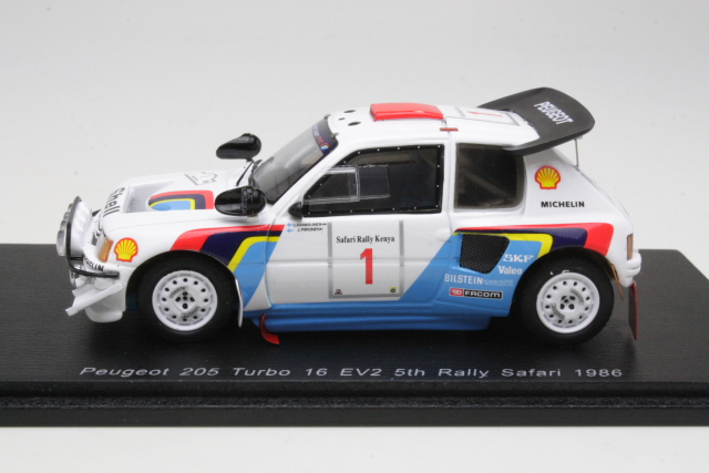 Peugeot 205 T16 E2, 5th. Safari 1986, J.Kankkunen, no.1