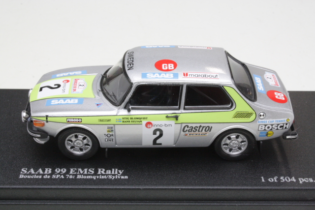 Saab 99 EMS, 1st. Boucles de SPA 1976, S.Blomqvist, no.2 - Sulje napsauttamalla kuva