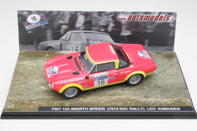 Fiat 124 Abarth, RAC 1974, L.Kinnunen, no.16 - Sulje napsauttamalla kuva