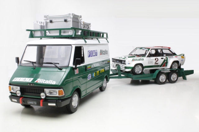 Fiat 242 1979 "Fiat Alitalia Rally Team" + traileri - Sulje napsauttamalla kuva