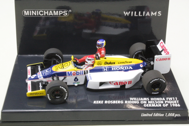 Williams Honda FW11, German 1986, K.Rosberg riding on N.Piquet - Sulje napsauttamalla kuva