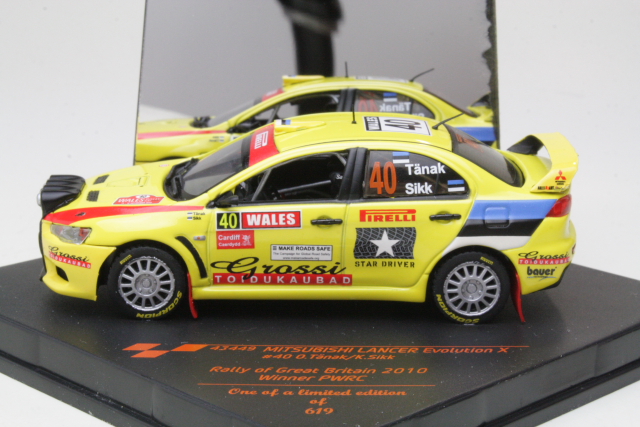Mitsubishi Lancer Evo X. 1st. PWRC GB 2010, O.Tänak, no.40