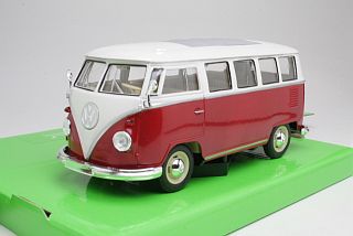 VW T1 Bus 1962, punainen/valkoinen - Sulje napsauttamalla kuva