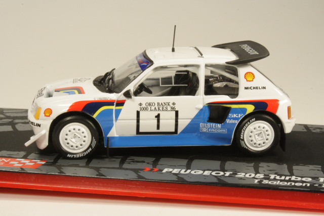 Peugeot 205 T16 E2, 1st. Finland 1986, T.Salonen, no.1 - Sulje napsauttamalla kuva