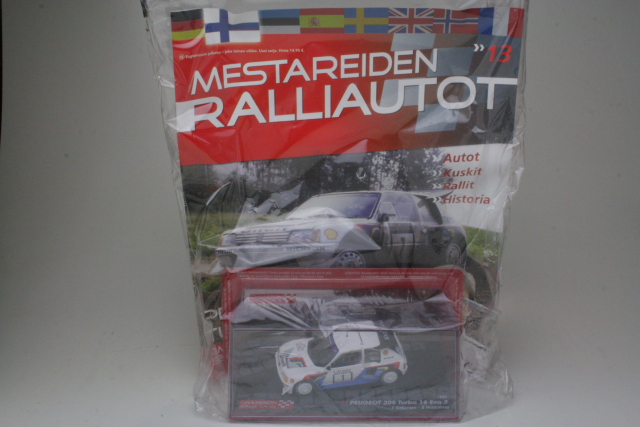 Peugeot 205 T16 E2, 1st. Finland 1986, T.Salonen, no.1 - Sulje napsauttamalla kuva