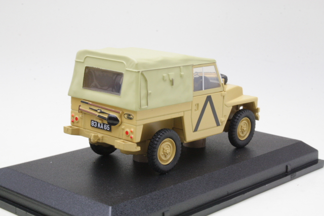 Land Rover Lightweight Soft Top, beige "Gulf War" - Sulje napsauttamalla kuva
