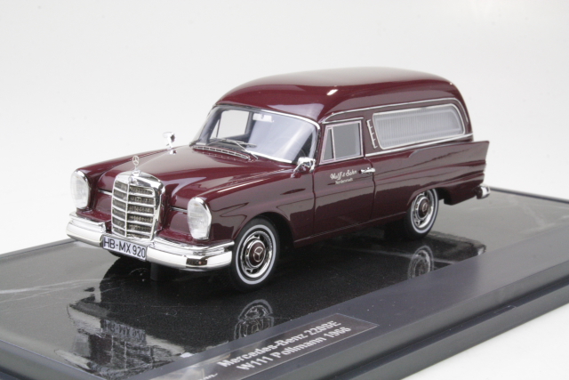 Mercedes 220SE (w111) Pollman Hearse 1966, punainen - Sulje napsauttamalla kuva