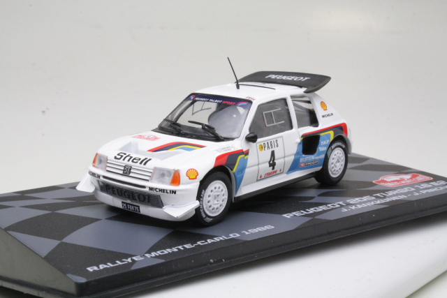 Peugeot 205 T16 Evo2, 5th. Monte Carlo 1986, J.Kankkunen, no.4 - Sulje napsauttamalla kuva