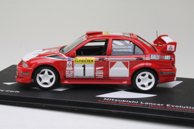 Mitsubishi Lancer Evo VI, 1st. Monte Carlo 1999, T.Mäkinen, no.1 - Sulje napsauttamalla kuva