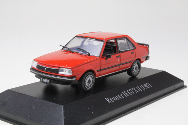 Renault R18 GTX Mk2 1987, punainen - Sulje napsauttamalla kuva