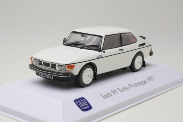 Saab 99 Turbo Prototype 1977, valkoinen - Sulje napsauttamalla kuva