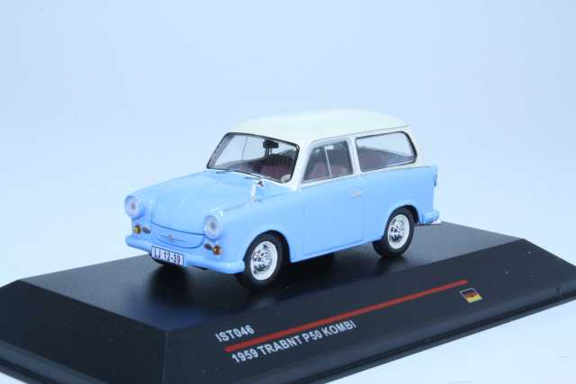 Trabant P50 Kombi 1959, sininen/valkoinen