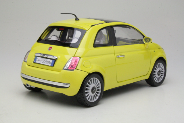 Fiat 500 2007, keltainen - Sulje napsauttamalla kuva