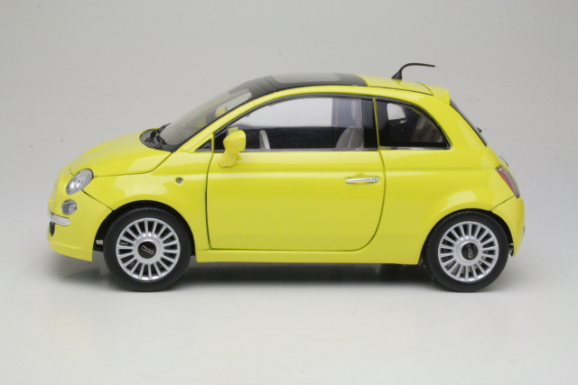 Fiat 500 2007, keltainen - Sulje napsauttamalla kuva