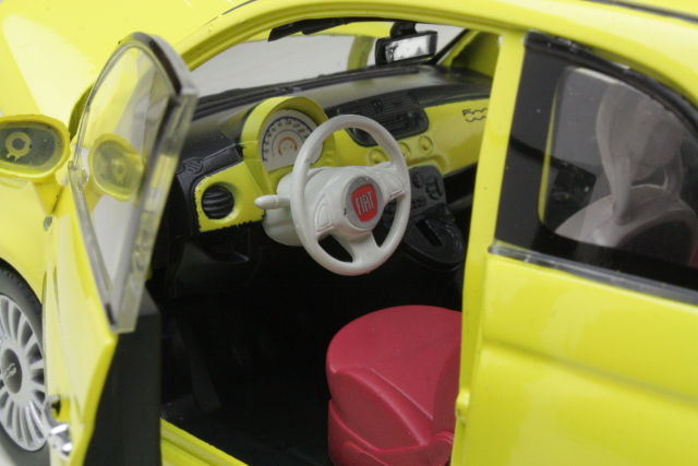 Fiat 500 2007, keltainen - Sulje napsauttamalla kuva