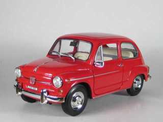 Fiat 600D 1965, red