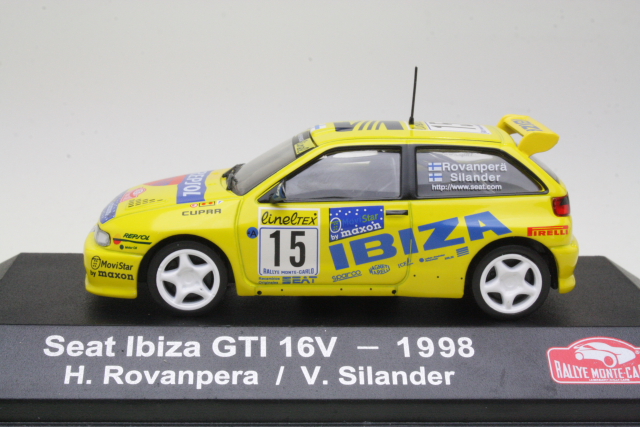 Seat Ibiza GTi, Monte Carlo 1998, H.Rovanpera, no.15 - Sulje napsauttamalla kuva