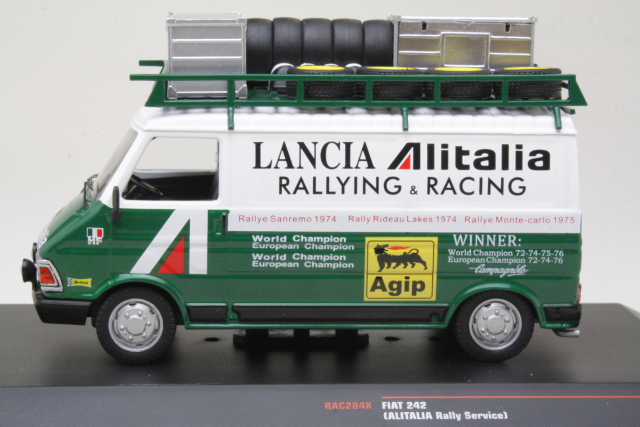 Fiat 242, white/green "Alitalia" (with roof rack) - Click Image to Close