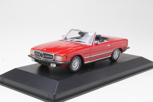 Mercedes 350SL 1974, punainen - Sulje napsauttamalla kuva