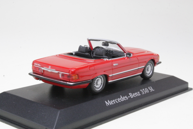 Mercedes 350SL 1974, punainen - Sulje napsauttamalla kuva