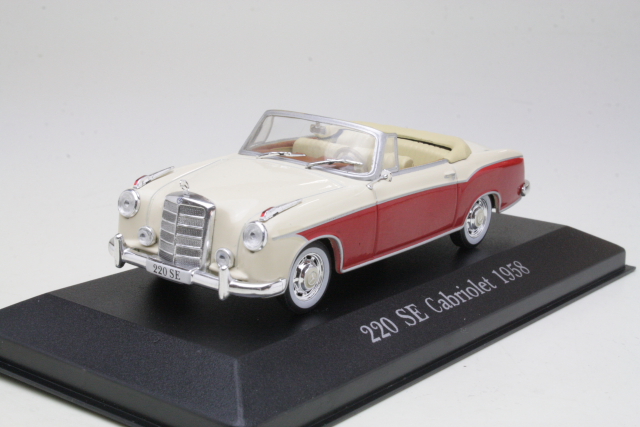 Mercedes 220SE (w128) Convertible 1958, red/beige