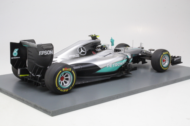 Mercedes AMG W07 Hybrid, 2nd. AbuDhabi 2016, N.Rosberg, no.6