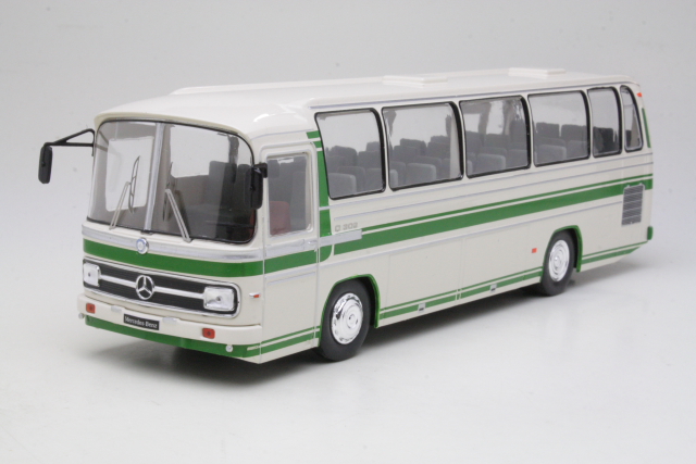 Mercedes O 302 1972, beige/vihreä - Sulje napsauttamalla kuva