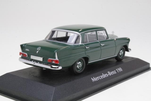 Mercedes 190 (w110) 1961, tummanvihreä - Sulje napsauttamalla kuva