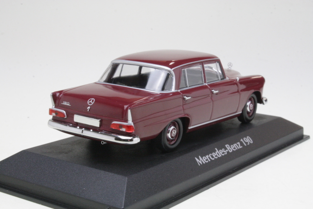 Mercedes 190 (w110) 1961, tummanpunainen - Sulje napsauttamalla kuva