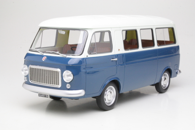 Fiat 238 1S Minibus 1967, sininen/valkoinen - Sulje napsauttamalla kuva