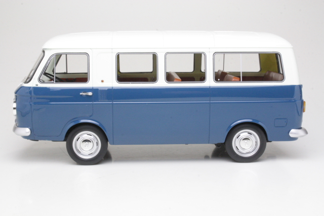 Fiat 238 1S Minibus 1967, sininen/valkoinen - Sulje napsauttamalla kuva