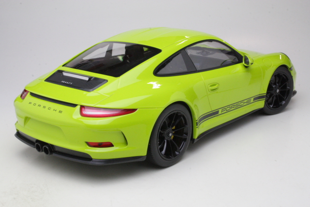 Porsche 911 R 2016, keltainen/musta (1:12) - Sulje napsauttamalla kuva