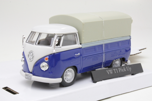 VW T1 Pick Up, sininen/valkoinen - Sulje napsauttamalla kuva