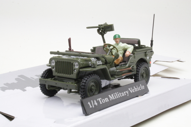 Jeep Willys 4X4 W Open Top + Gun & Man - Sulje napsauttamalla kuva