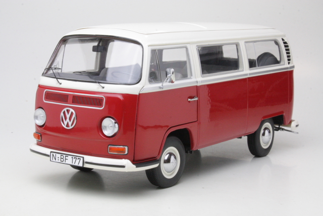 VW T2a Minibus 1967, punainen/valkoinen