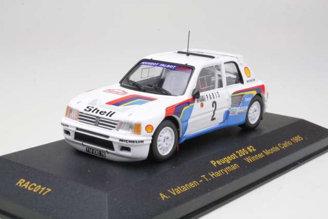 Peugeot 205 T16, 1st. Monte Carlo 1985, A.Vatanen, no.2 - Sulje napsauttamalla kuva